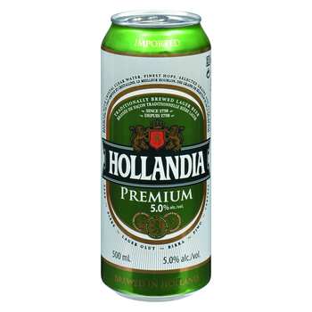 Hollandia beer is a bright, clear beer with a pleasant aroma of grains and citrus fruits that was made using quality hops, wheat, malt, and pure water.