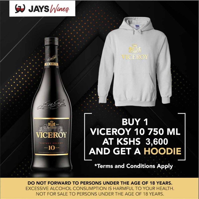Buy viceroy 10 Years Online in Nairobi and get a Hoodie