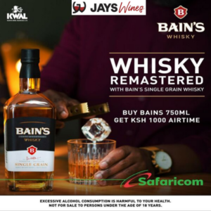 Buy Bain’s Cape Mountain Whisky 700ml (40%) Get Airtime Worth 1000