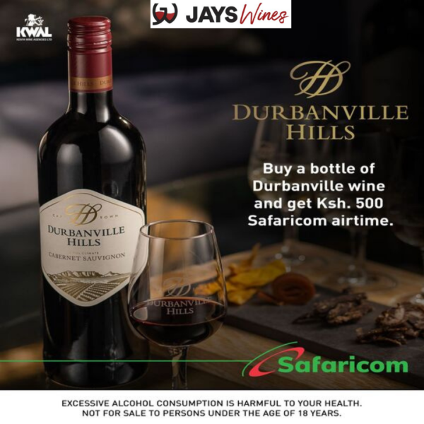 BUY ANY DURBANVILLE HILLS 750ML WINE GET AIRTIME WORTH 500