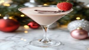 Chocolate & Strawberry Martini Cocktail